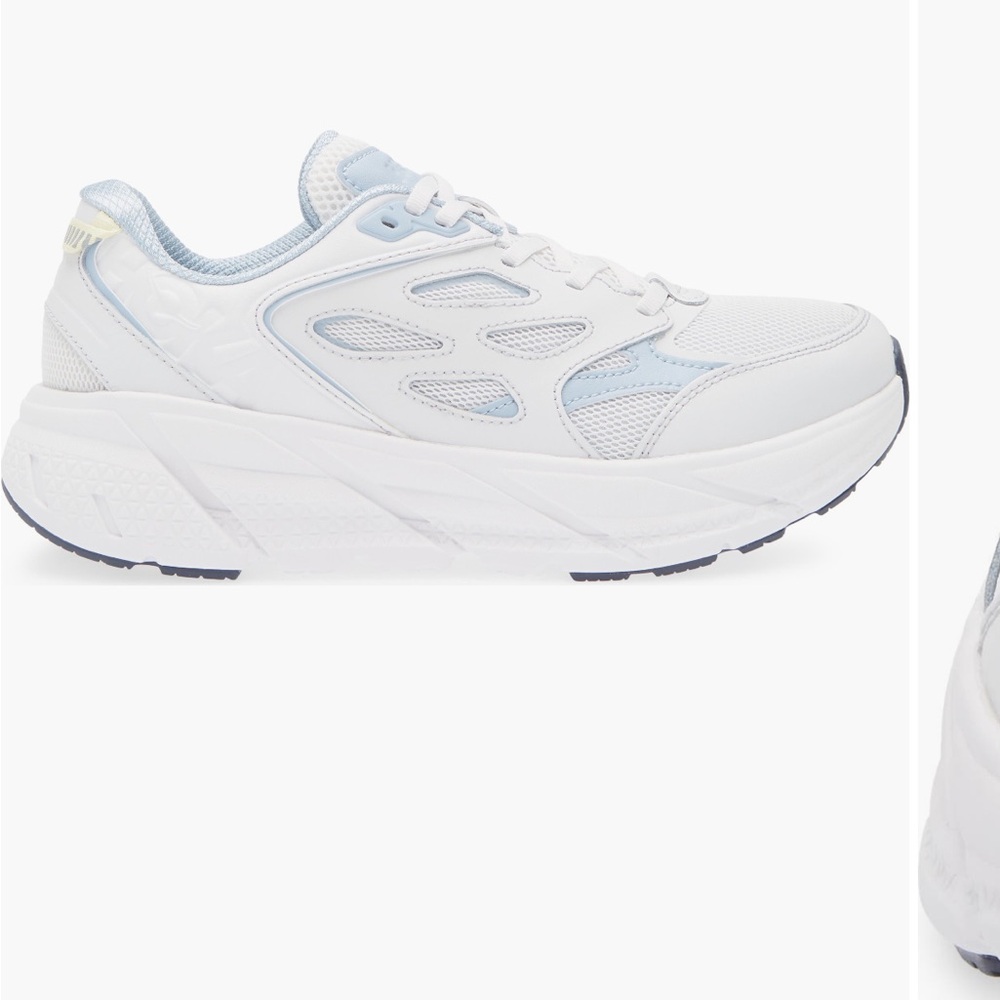 Hoka Women's Athletic Shoes - White and Light Blue